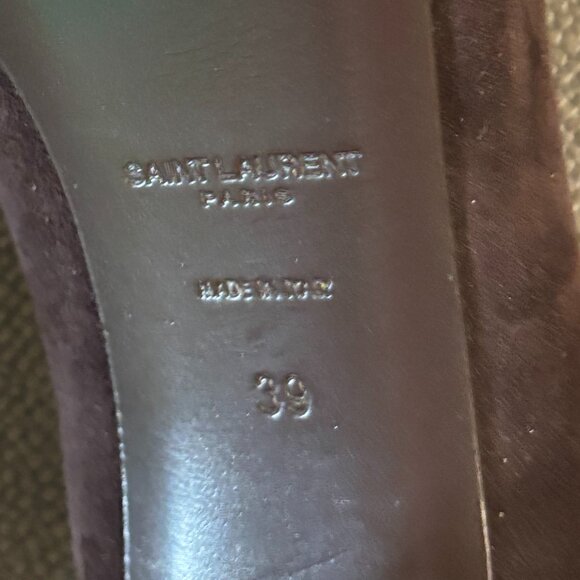 Yves Saint Laurent (YSL) Tribute Brown Suede Pumps - Picture 11 of 12